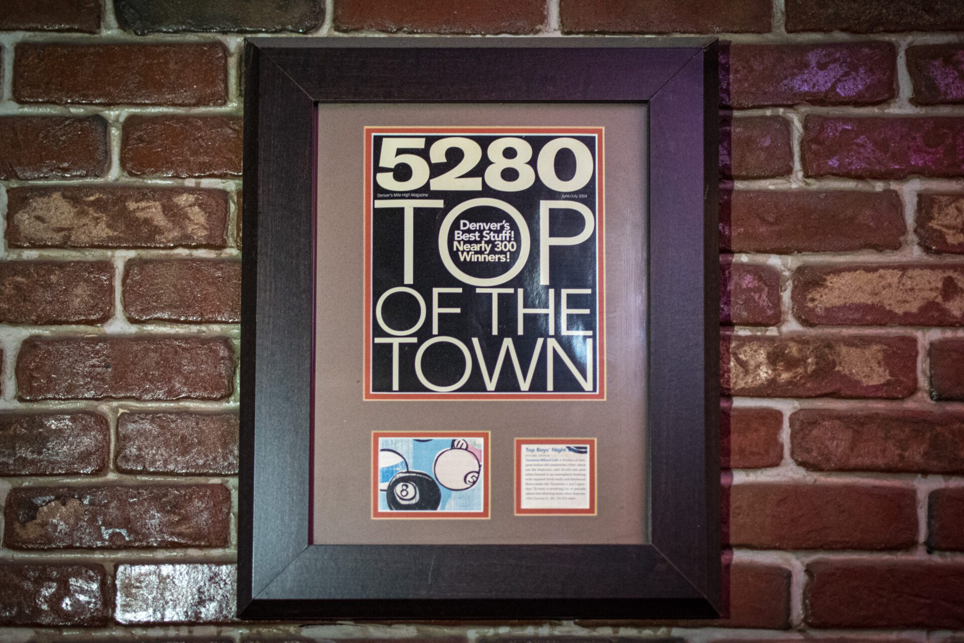 framed poster 5280 Top of the Town